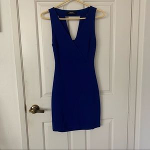 Blue Bodycon Strappy Back Dress